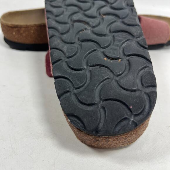 BIRKENSTOCK Sandals 38 L7 M5 Arizona Velvety Suede Leather Zinfandel Red - Picture 15 of 15